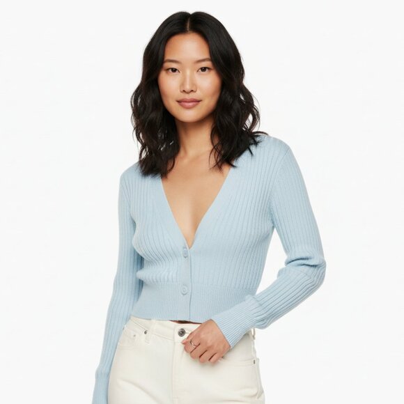 Aritzia Sweaters - Aritzia Wilfred Ribbed Cropped Cardigan